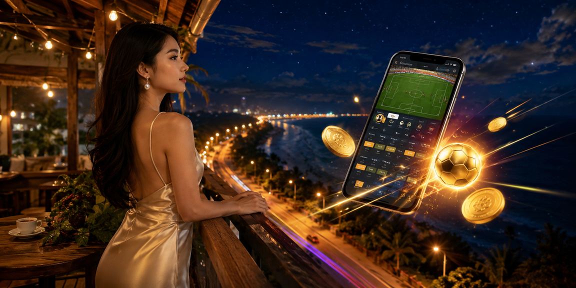 Người chơi theo dõi sự kiện thể thao tại Mũi Né trong quán cà phê